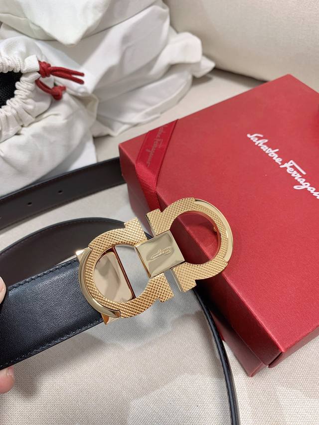 代购级 Ferragamo 菲拉格慕皮带 支持nfc扫码顶级原单 专柜品质 正品尺寸3.5Cm意大利原厂皮 贸易订单出口意大利 码数长度可自剪 送礼佳品 正品包